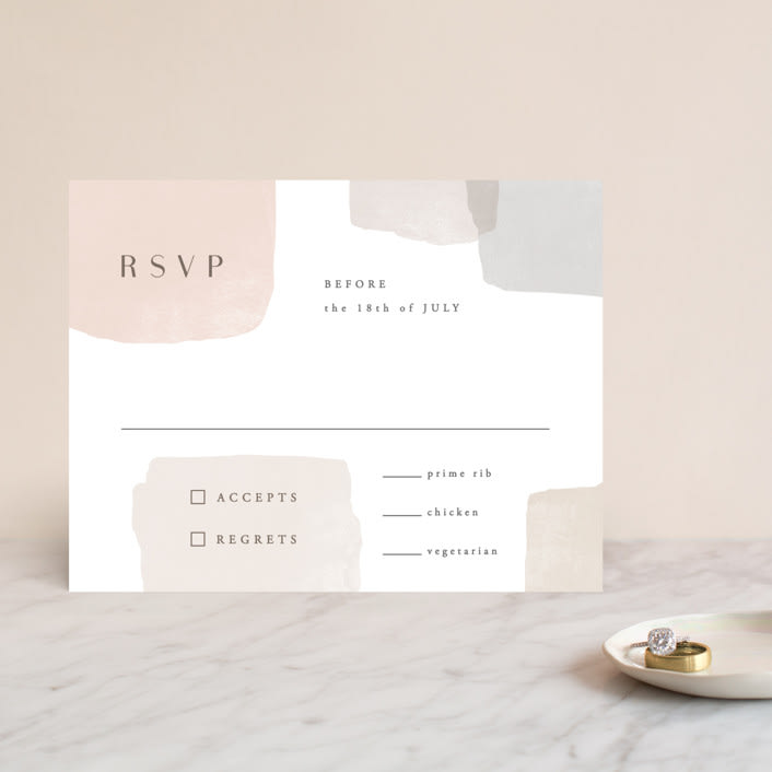 "Sculpture Garden" - RSVP Cards in Desert by Hooray Creative - Front