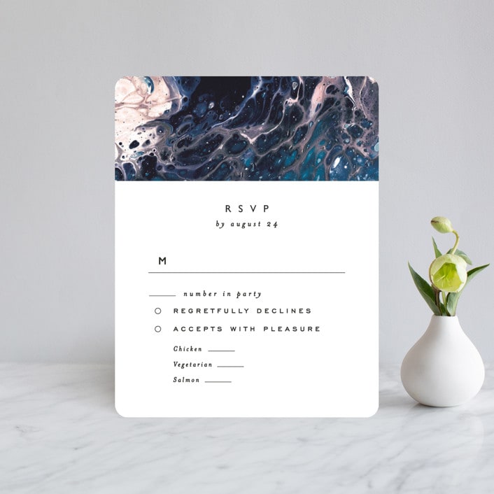 "swirl" - RSVP Cards in Celestial by Alethea and Ruth - Front