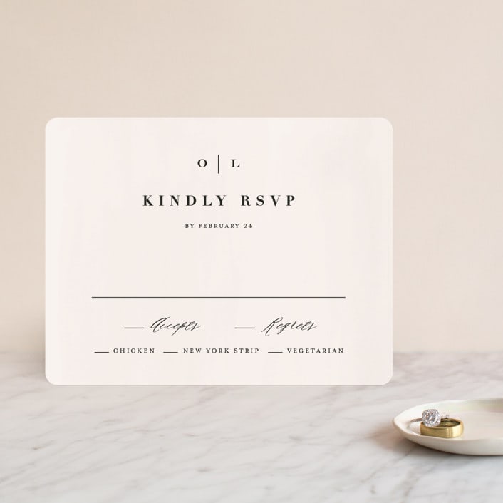 "Crush" - RSVP Cards in Buttery by Carolyn MacLaren - Front