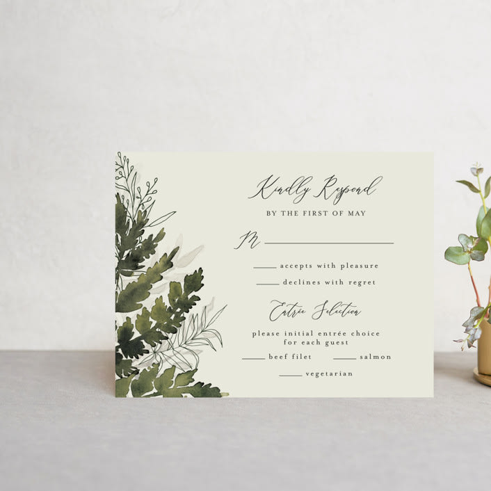 "Love springs eternal" - RSVP Cards in Fern by Chris Griffith - Front