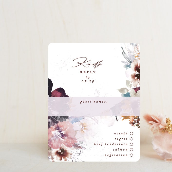 "Lush Bouquet" - RSVP Cards in Autumn by Phrosné Barwood - Front