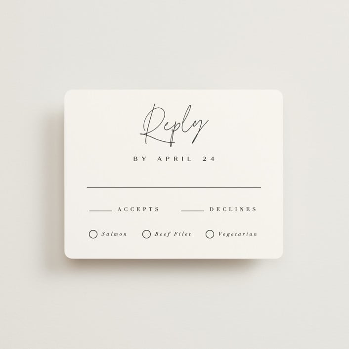 "Gotham" - RSVP Cards in Ink by Ana Sharpe - Front
