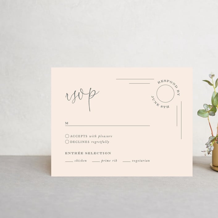 "EverAfter" - RSVP Cards in Petal by Rochelle Renee - Front