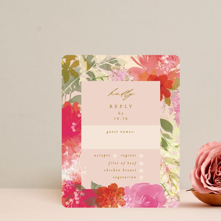 "Delightful" - RSVP Cards in Delight by Phrosné Barwood - Front