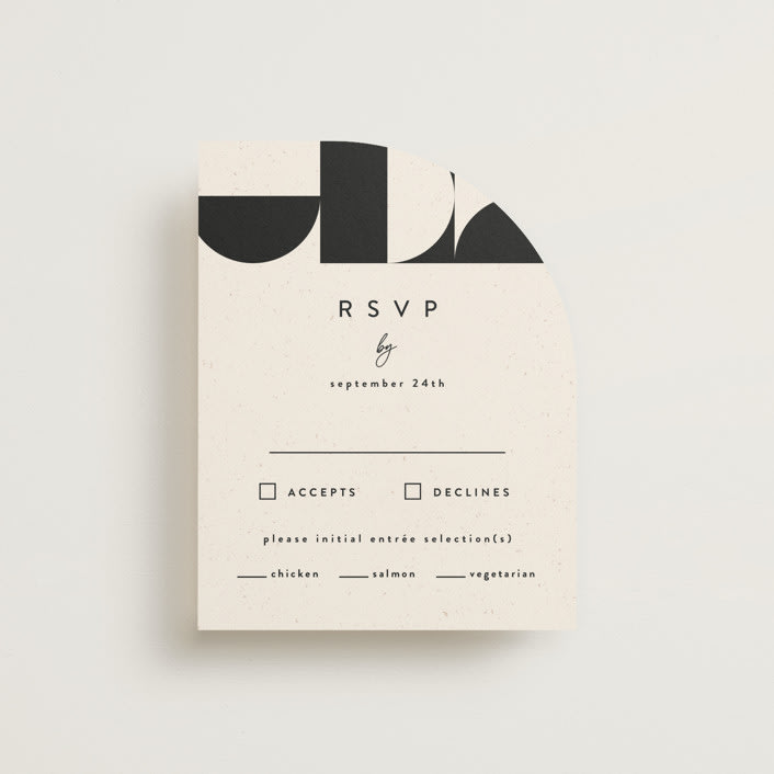 "Kenai" - RSVP Cards in Shadow by Carly Reed Walker - Front