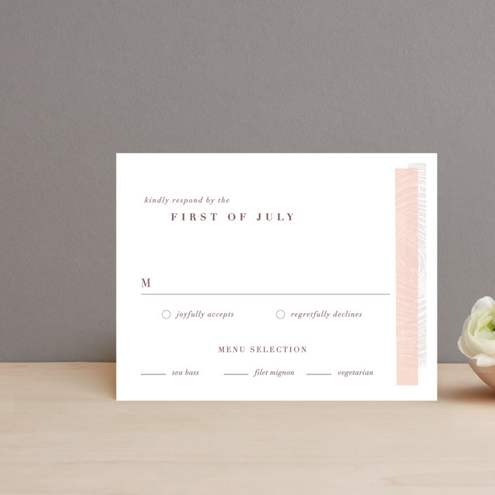 "engrained" - RSVP Cards in Blossom by Robin Ott - Front