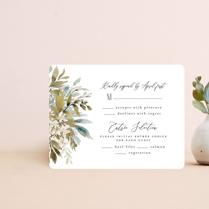 "Wedding Festive" - RSVP Cards in Frost by Chris Griffith - Front