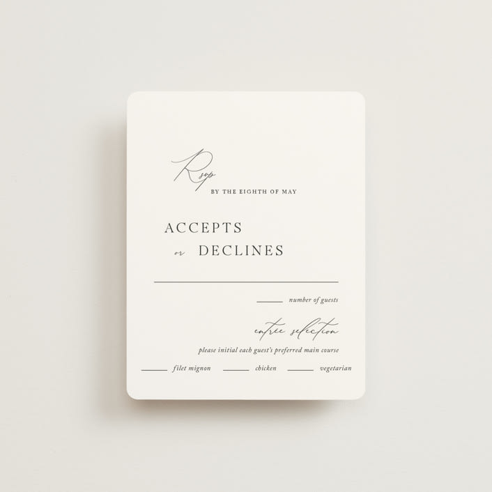 "Storybook" - RSVP Cards in Ink by Jennifer Postorino - Front