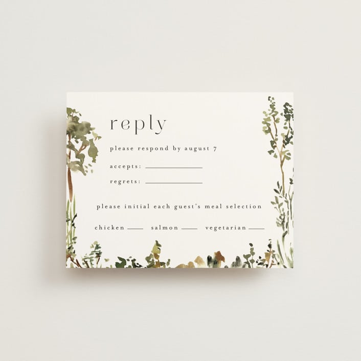 "We Walk Together" - RSVP Cards in Evergreen by Petra Kern - Front