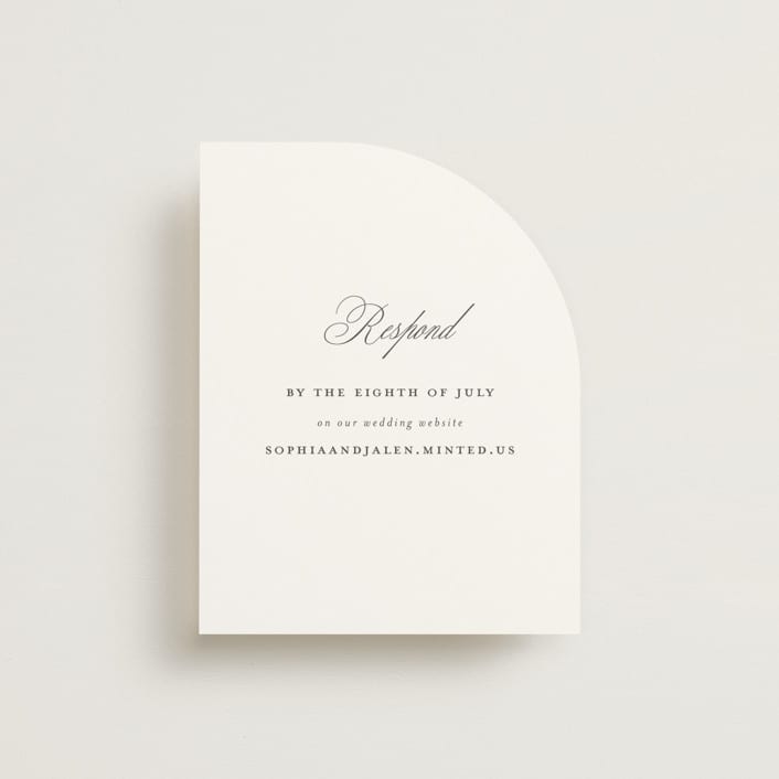 "From This Moment On" - RSVP Online Enclosure Cards in Classique by Design Lotus - Front