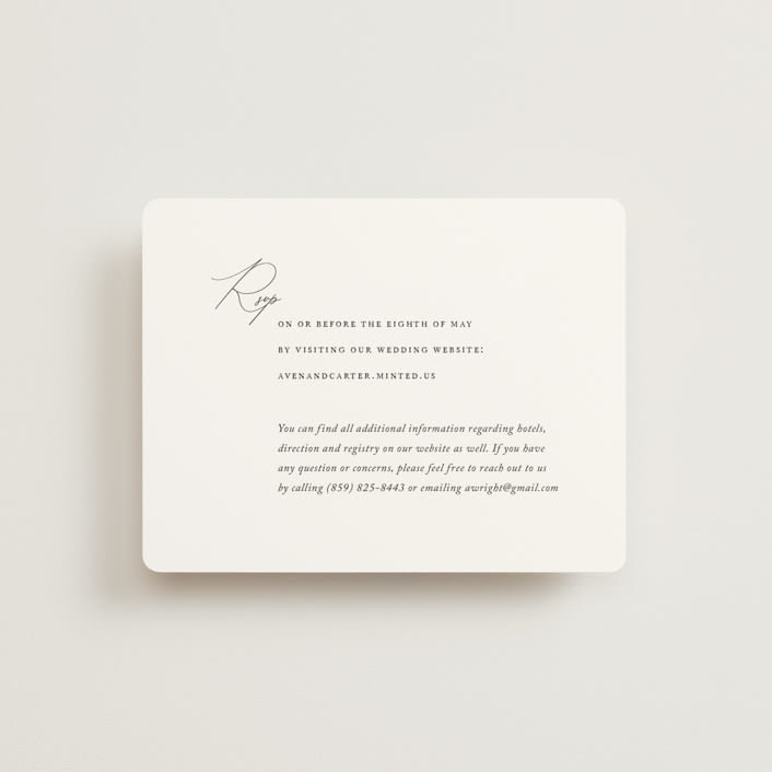 "Storybook" - RSVP Online Enclosure Cards in Ink by Jennifer Postorino - Front