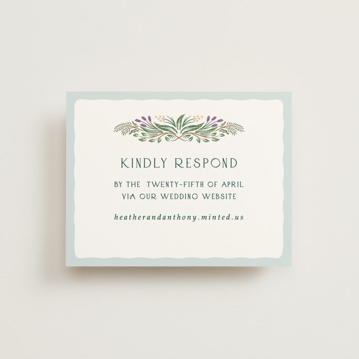 "Sierra" - RSVP Online Enclosure Cards in Spruce by Paper Sun Studio - Front