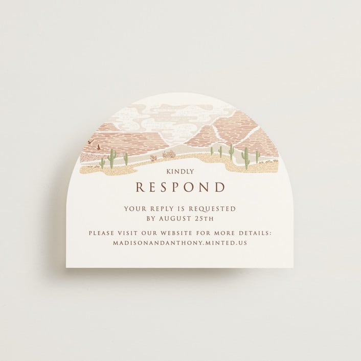 "Westward" - RSVP Online Enclosure Cards in Red Rock by Paper Sun Studio - Front