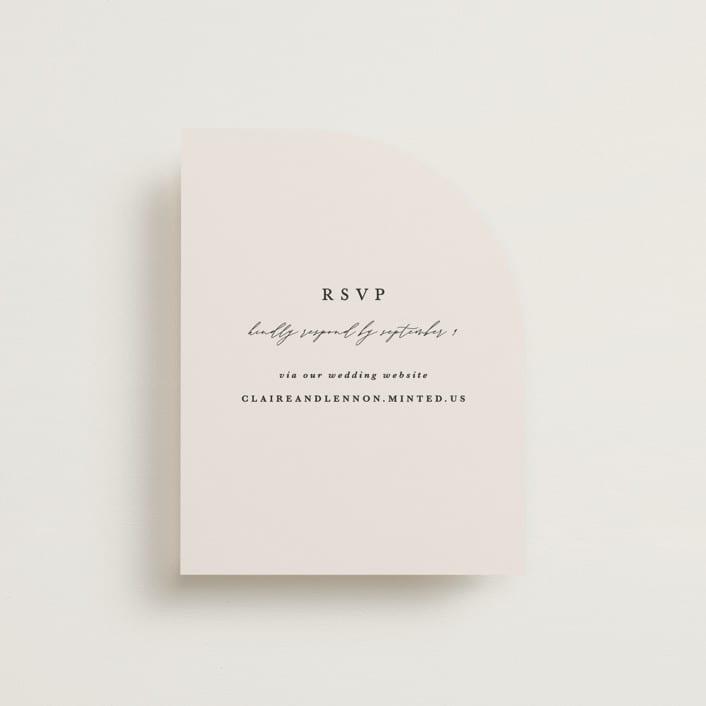 "Tuscan Hill" - RSVP Online Enclosure Cards in Creme by Kate Ahn - Front