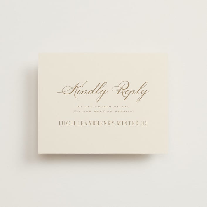 "Swept Away" - RSVP Online Enclosure Cards in Petal by Leah Bisch - Front