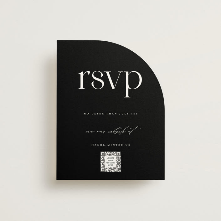 "Photographie" - RSVP Online Enclosure Cards in Noir by Christie Garcia - Front