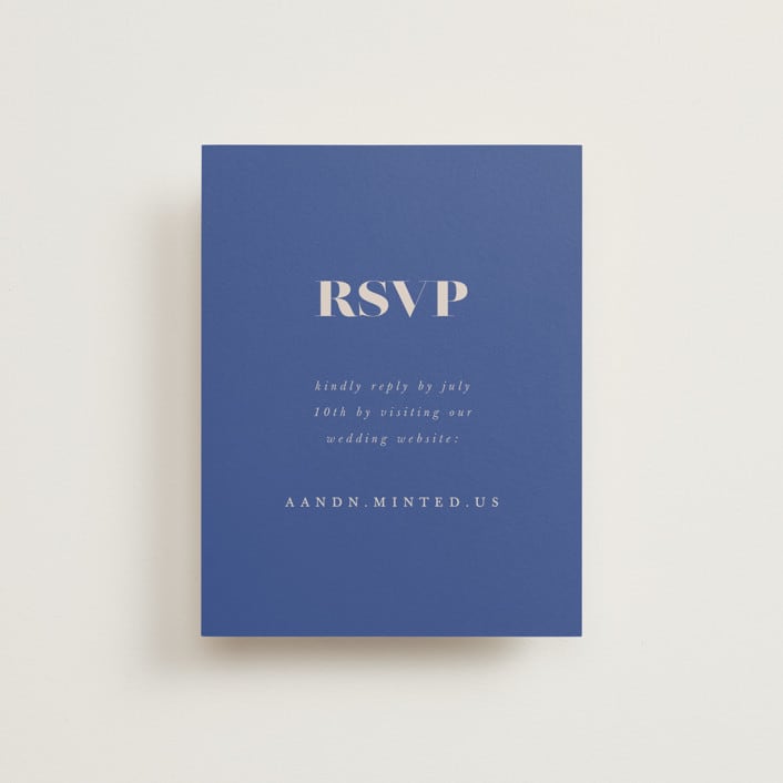 "Centro" - RSVP Online Enclosure Cards in Marseille Bleu by Up Up Creative - Front