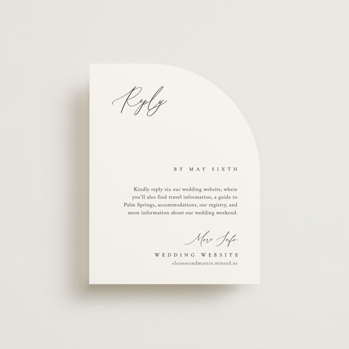 "Corner" - RSVP Online Enclosure Cards in Silk by Kelly Schmidt - Front