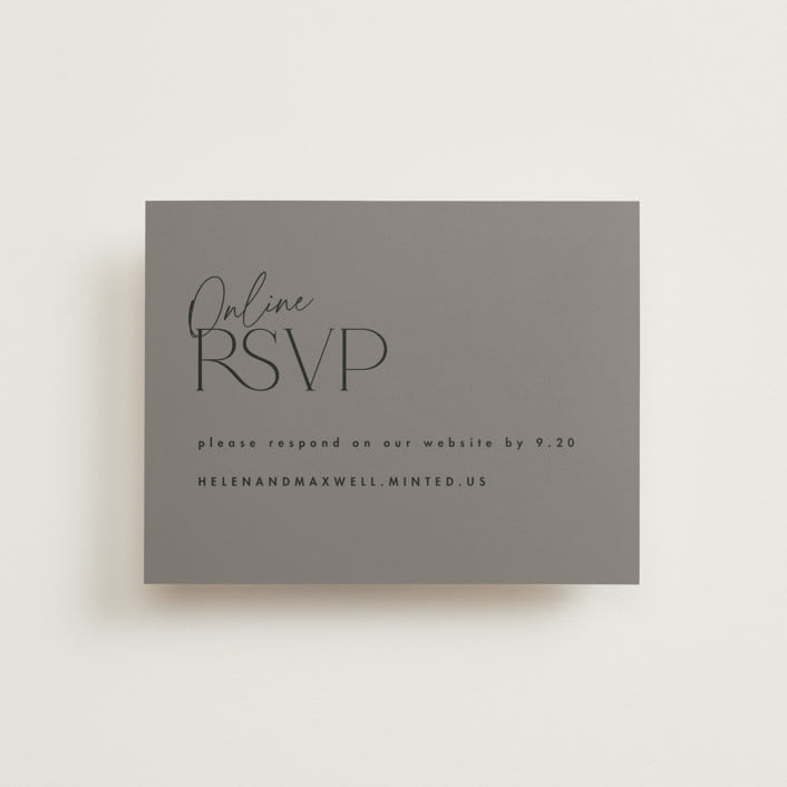 "The Ultimate After Party" - RSVP Online Enclosure Cards in Fog by Becky Nimoy - Front