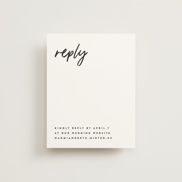 "Allure" - RSVP Online Enclosure Cards in Cloud by JoAnn Jinks - Front