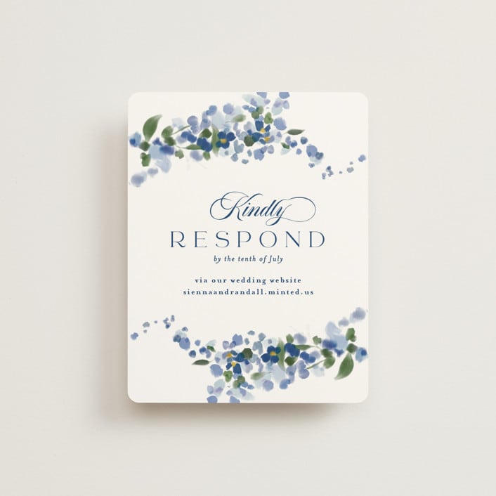 "Meander" - RSVP Online Enclosure Cards in Deep Sea by Angela Marzuki - Front