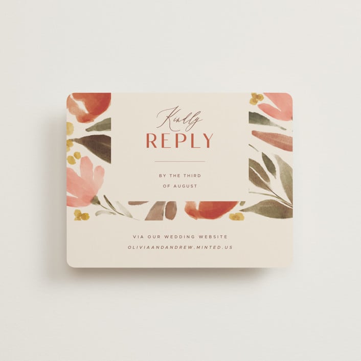 "Giardino" - RSVP Online Enclosure Cards in Saffron by Vera Lim - Front