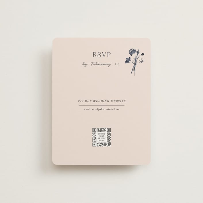 "Floral Monogram" - RSVP Online Enclosure Cards in Champagne by Lindsay Megahed - Front