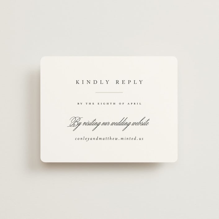 "Conley" - RSVP Online Enclosure Cards in Leaf by Kristie Kern - Front