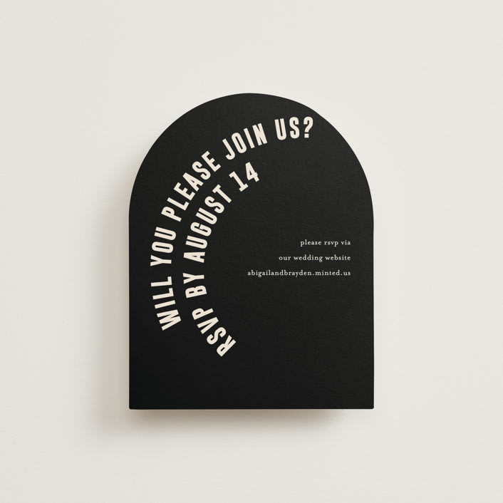 "Spin" - RSVP Online Enclosure Cards in Cream by Pixel and Hank - Front