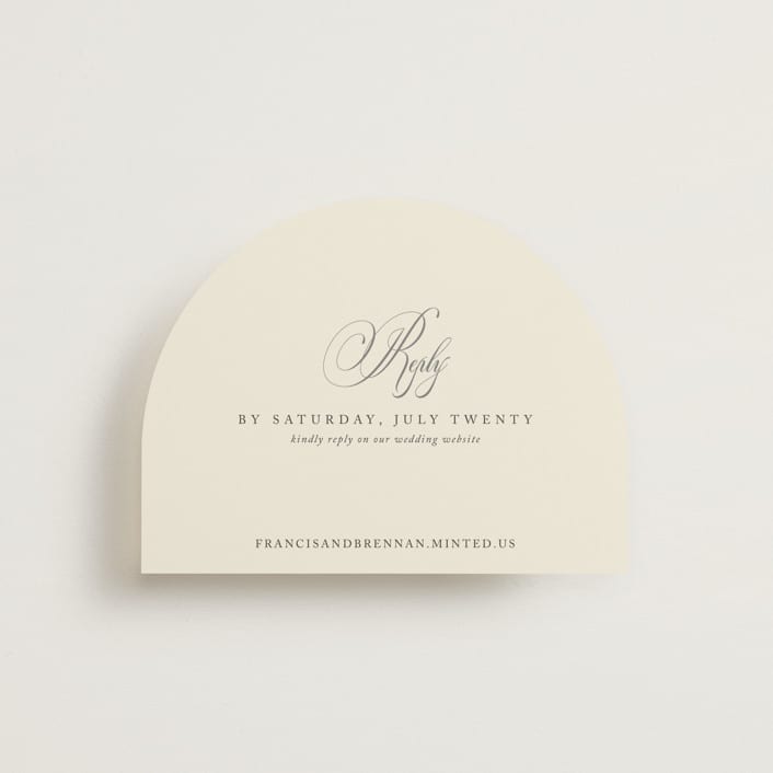 "Wonderful Tonight" - RSVP Online Enclosure Cards in Oreo Creme by Design Lotus - Front