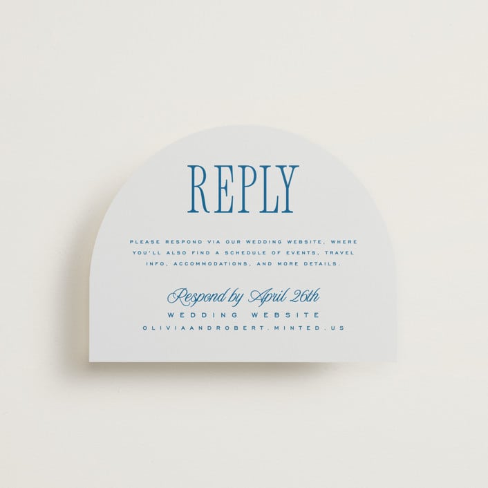 "Riviera" - RSVP Online Enclosure Cards in Ocean by Kelly Schmidt - Front