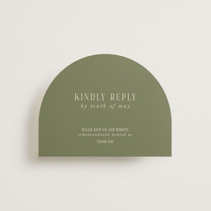 "Fero" - RSVP Online Enclosure Cards in Blush by Pati Cascino - Front