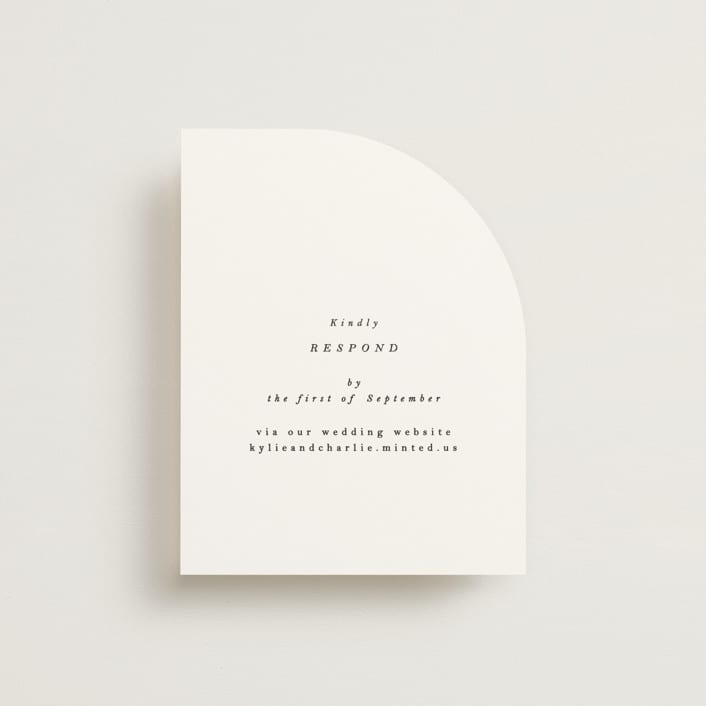 "traditional love story" - RSVP Online Enclosure Cards in Black Tie by Phrosné Barwood - Front