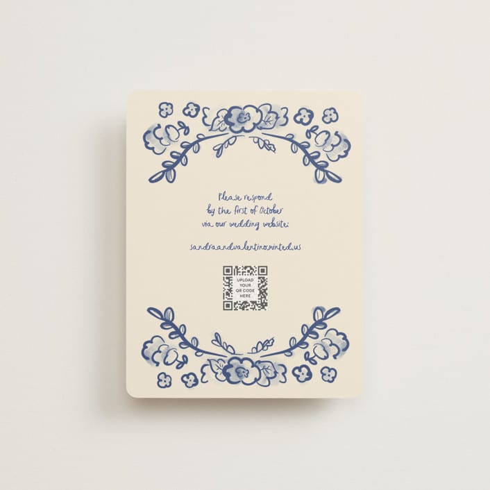 "Santa Catalina" - RSVP Online Enclosure Cards in Marseille Bleu by Ani Somi - Front
