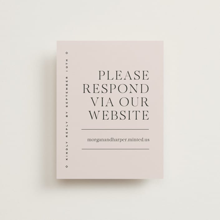 "Coco" - RSVP Online Enclosure Cards in Linen by Carly Reed Walker - Front