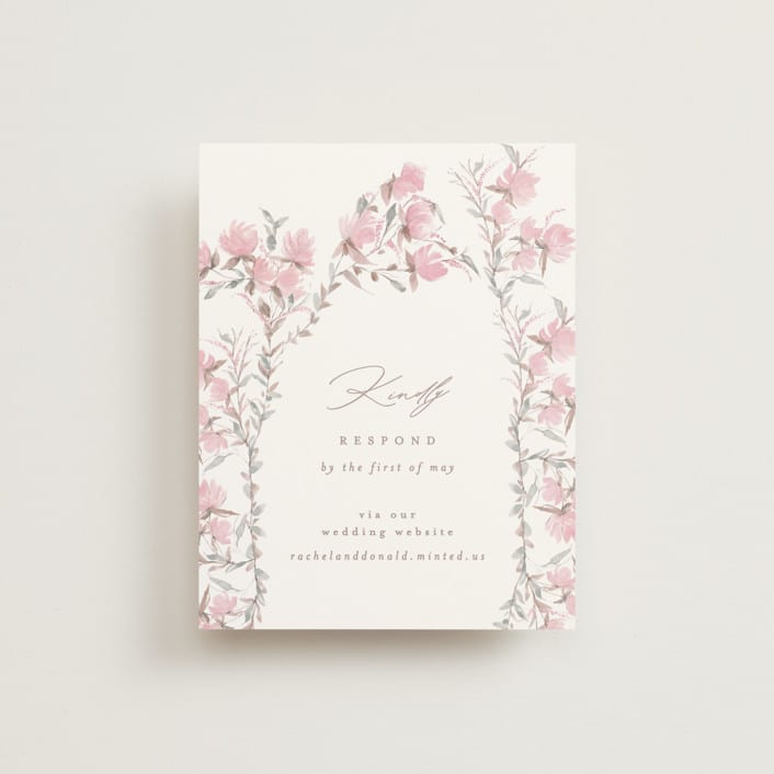 "butter blossoms" - RSVP Online Enclosure Cards in Posie by Phrosné Barwood - Front