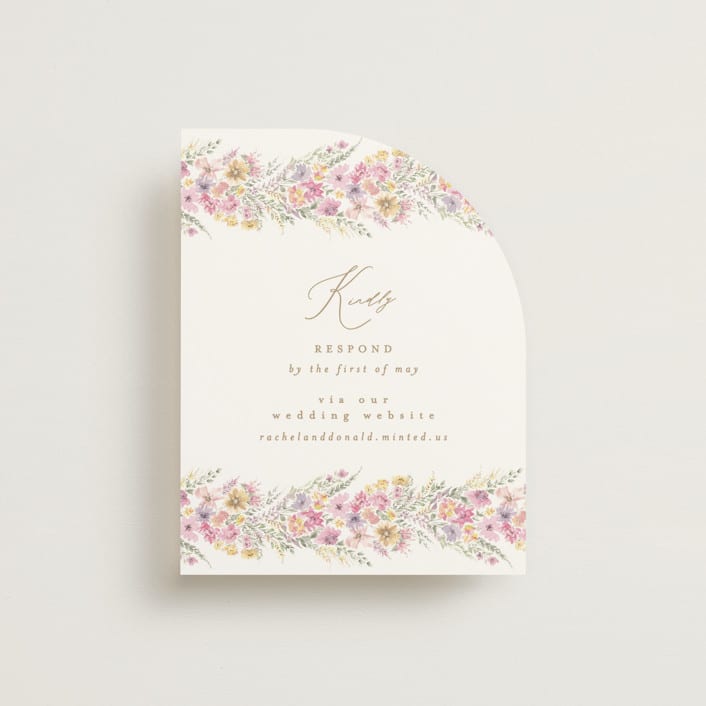 "Floral Arch" - RSVP Online Enclosure Cards in Spring by Phrosné Barwood - Front