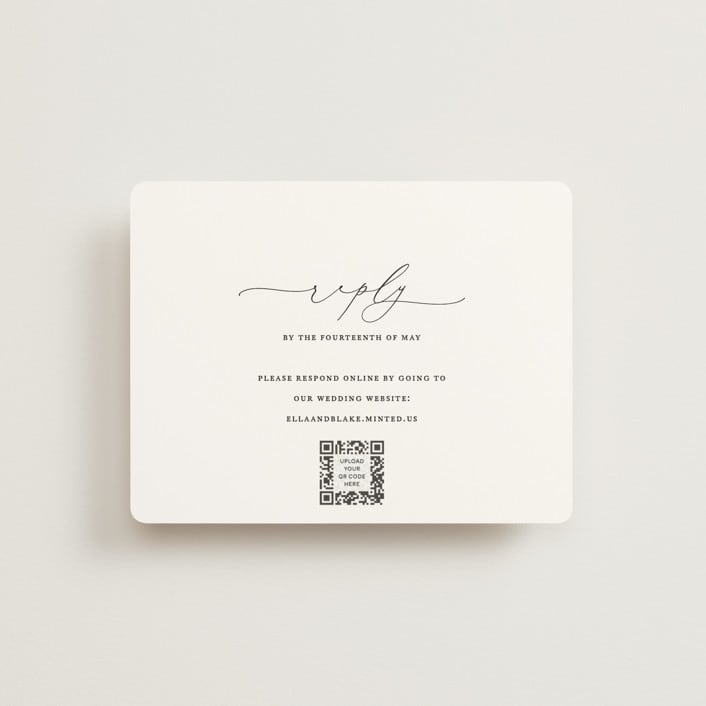 "Breathe" - RSVP Online Enclosure Cards in Linen by Jennifer Postorino - Front