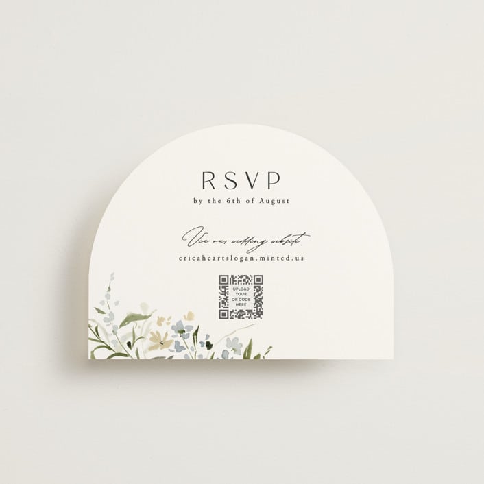 "Fleur" - RSVP Online Enclosure Cards in Lily by Everett Paper Goods - Front