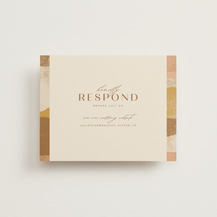 "Rustic Union" - RSVP Online Enclosure Cards in Sunset by Michelle Taylor - Front