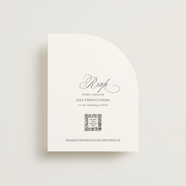 "When I Fall In Love" - RSVP Online Enclosure Cards in Snow Bright by Design Lotus - Front