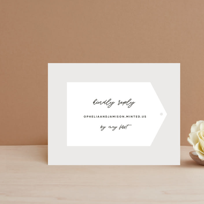 "Destination" - RSVP Online Enclosure Cards in Mist by Lori Wemple - Front