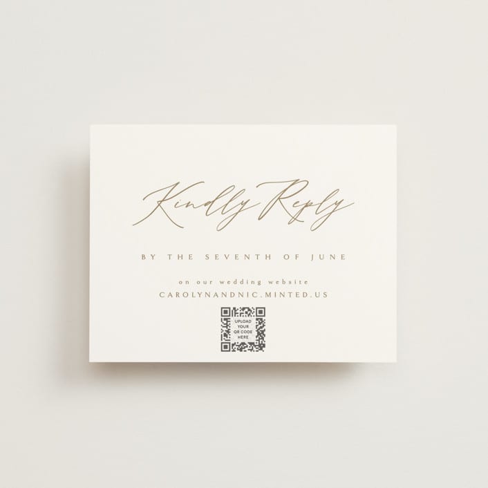 "Napa" - RSVP Online Enclosure Cards in Golden by Kelly Schmidt - Front