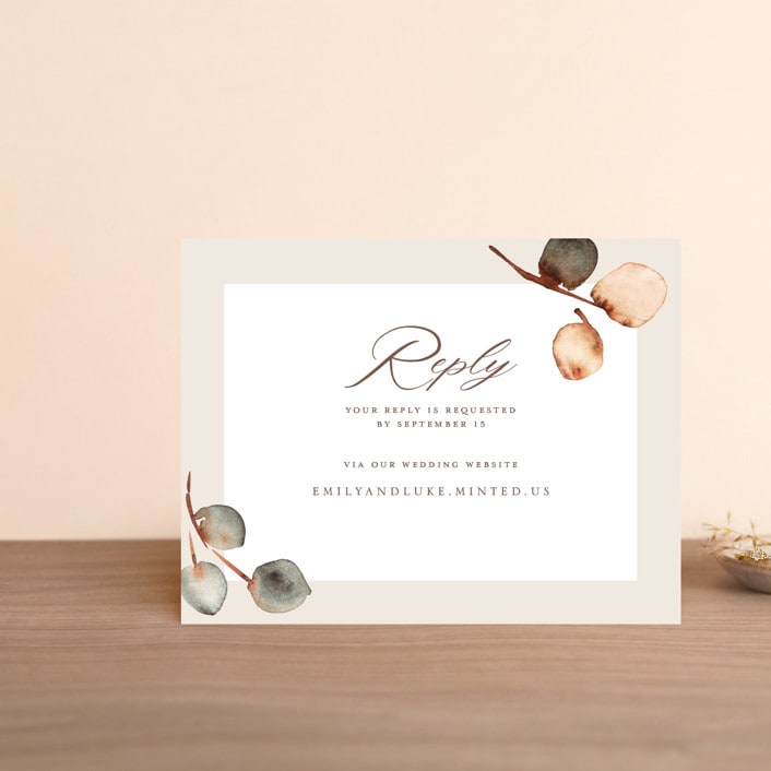 "Bella Mia" - RSVP Online Enclosure Cards in Autumn by Petra Kern - Front
