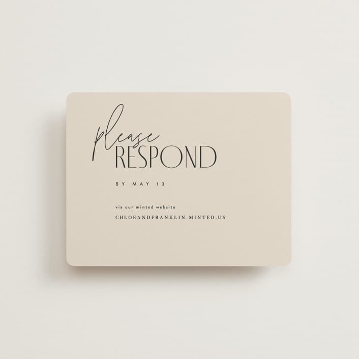 "Layered" - RSVP Online Enclosure Cards in Natural by Kelly Schmidt - Front