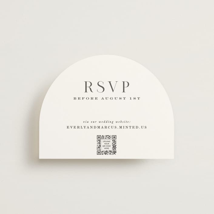 "Everly" - RSVP Online Enclosure Cards in Snow by Hooray Creative - Front
