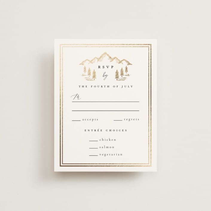 "Summit Serenity" - RSVP Cards in Quartz by Ana de Sousa - Front