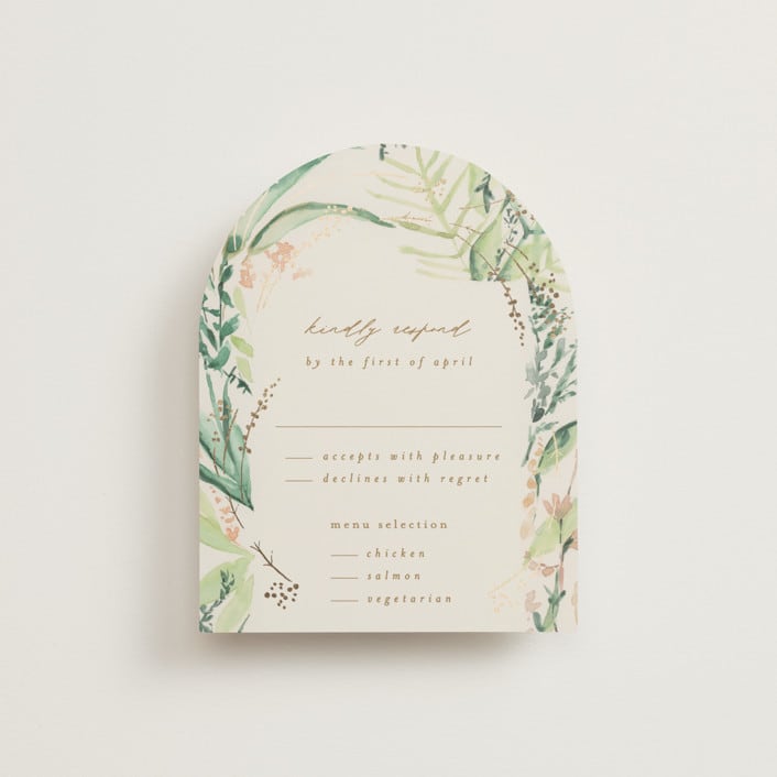 "fresh tropical" - RSVP Cards in Greenery by Phrosné Barwood - Front