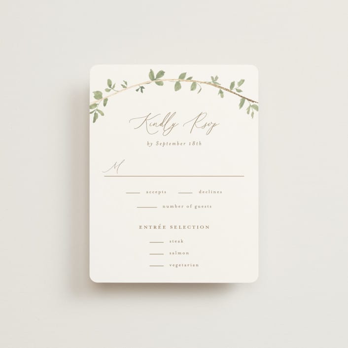 "Canopy" - RSVP Cards in Ivy by Everett Paper Goods - Front