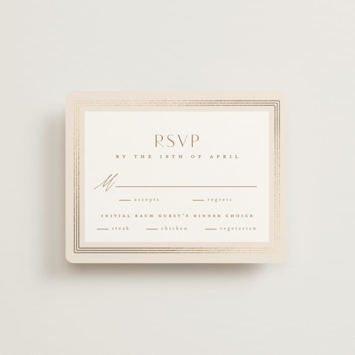 "Soleil" - RSVP Cards in Latte by Kristie Kern - Front